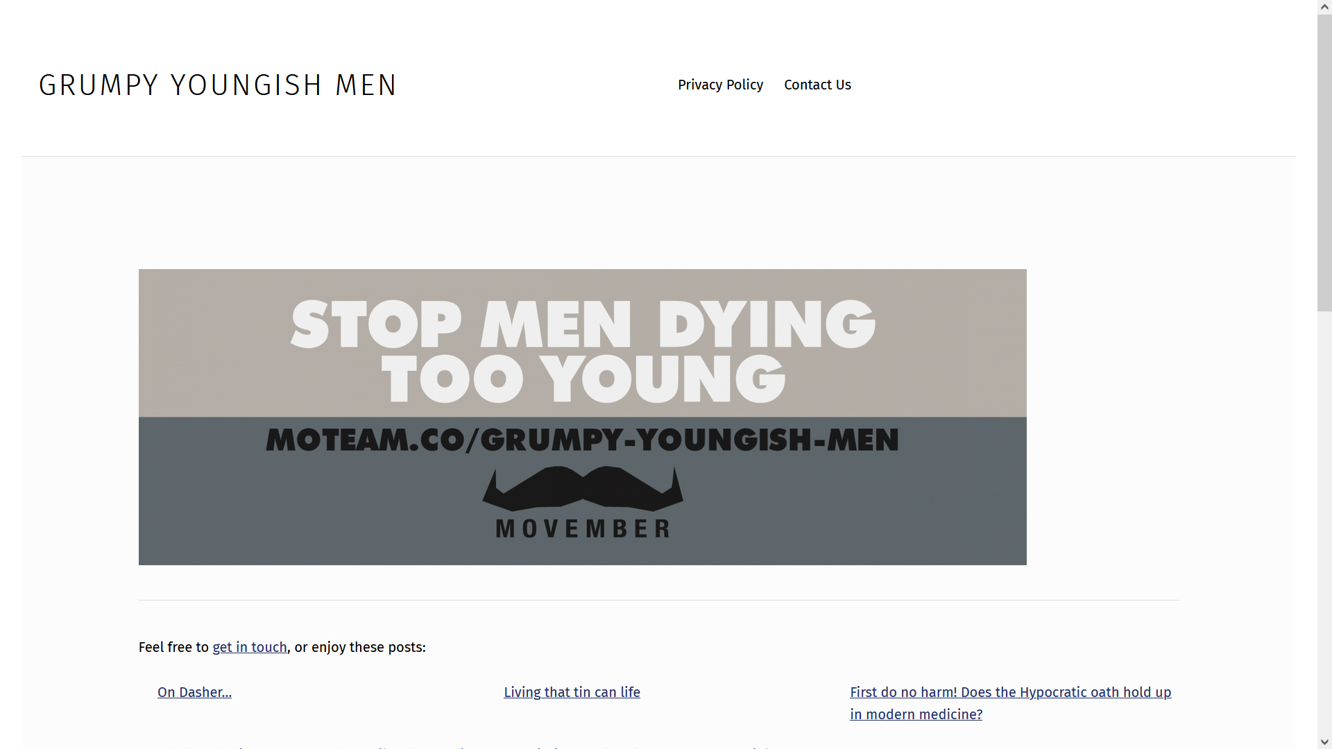 Grumpy Youngish Men - Homepage